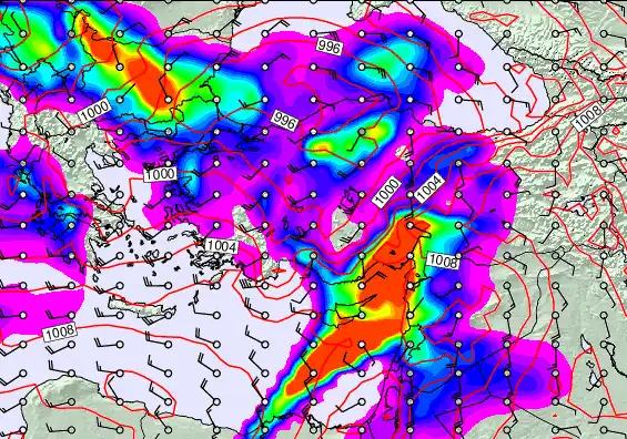 Turkey forecast chart for Thursday, April 2nd, 2026 at 12:00 PM