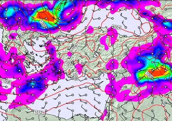 Turkey forecast chart for Friday, April 3rd, 2026 at 12:00 AM