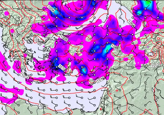 Turkey forecast chart for Friday, April 3rd, 2026 at 6:00 PM