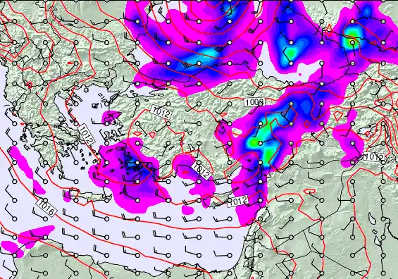 Turkey forecast chart for Saturday, April 4th, 2026 at 12:00 AM