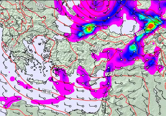 Turkey forecast chart for Saturday, April 4th, 2026 at 6:00 AM