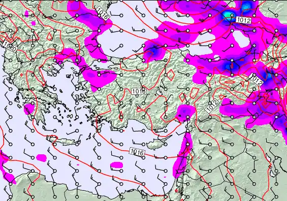 Turkey forecast chart for Saturday, April 4th, 2026 at 6:00 PM