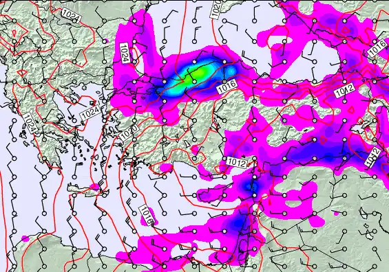 Turkey forecast chart for Monday, April 6th, 2026 at 12:00 PM