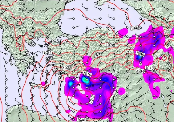 Turkey forecast chart for Tuesday, April 7th, 2026 at 6:00 AM