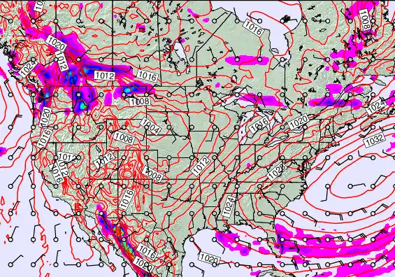 USA forecast chart for Monday, March 30th, 2026 at 6:00 AM