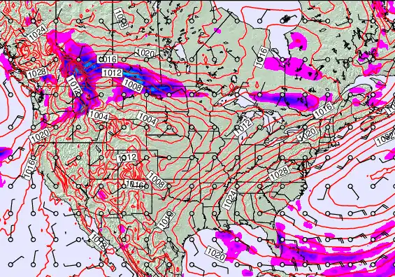 USA forecast chart for Monday, March 30th, 2026 at 12:00 PM