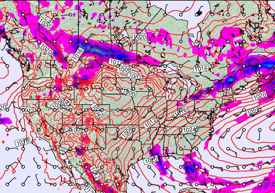 USA forecast chart for Tuesday, March 31st, 2026 at 12:00 AM