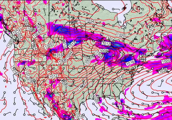 USA forecast chart for Tuesday, March 31st, 2026 at 6:00 AM