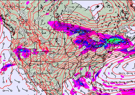 USA forecast chart for Tuesday, March 31st, 2026 at 6:00 PM