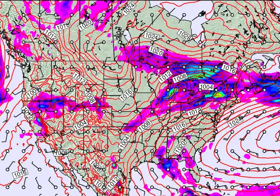 USA forecast chart for Wednesday, April 1st, 2026 at 12:00 AM
