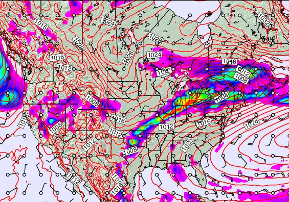 USA forecast chart for Wednesday, April 1st, 2026 at 6:00 AM