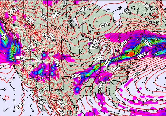 USA forecast chart for Wednesday, April 1st, 2026 at 12:00 PM