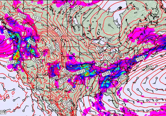 USA forecast chart for Thursday, April 2nd, 2026 at 12:00 AM