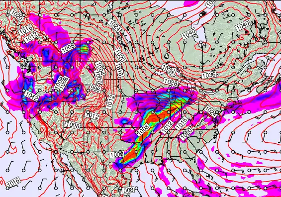 USA forecast chart for Thursday, April 2nd, 2026 at 12:00 PM