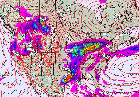 USA forecast chart for Thursday, April 2nd, 2026 at 6:00 PM