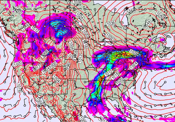 USA forecast chart for Friday, April 3rd, 2026 at 12:00 AM