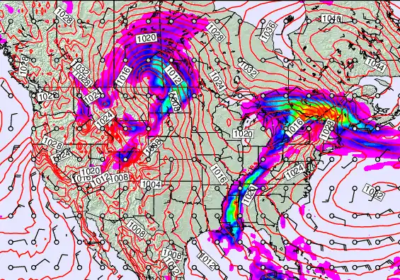 USA forecast chart for Friday, April 3rd, 2026 at 12:00 PM