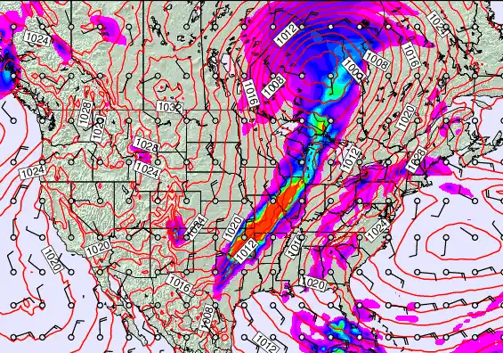 USA forecast chart for Saturday, April 4th, 2026 at 6:00 PM