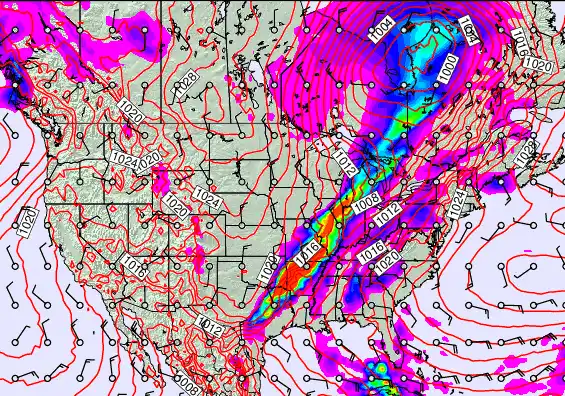 USA forecast chart for Sunday, April 5th, 2026 at 12:00 AM