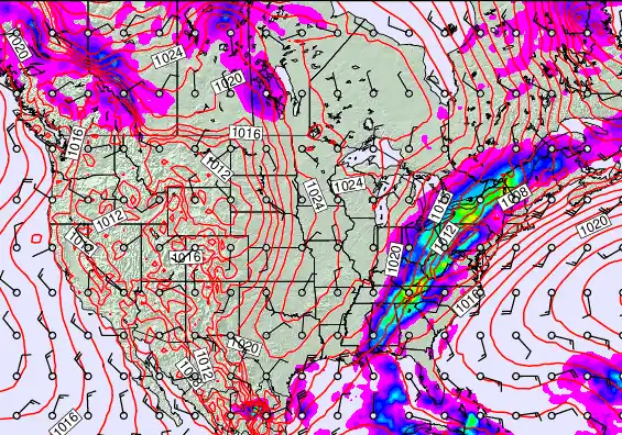 USA forecast chart for Monday, April 6th, 2026 at 12:00 AM