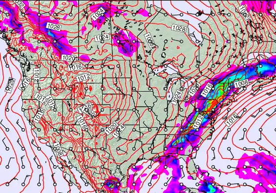 USA forecast chart for Monday, April 6th, 2026 at 6:00 AM