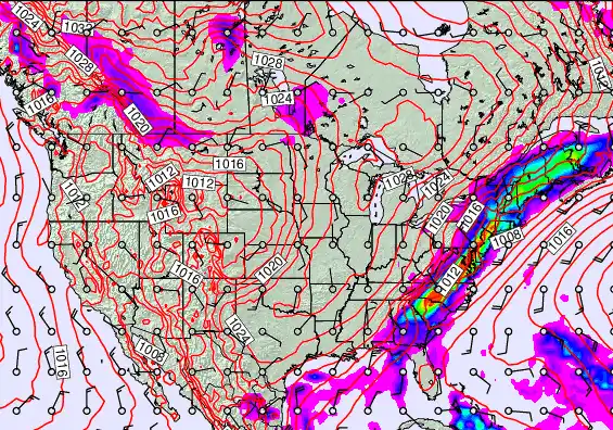 USA forecast chart for Monday, April 6th, 2026 at 12:00 PM