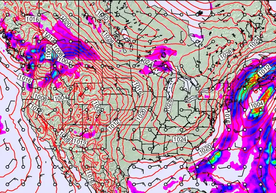 USA forecast chart for Tuesday, April 7th, 2026 at 6:00 AM