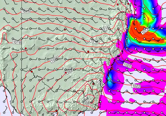 New South Wales forecast chart for Monday, April 6th, 2026 at 6:00 PM