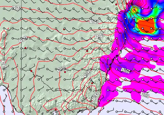 New South Wales forecast chart for Tuesday, April 7th, 2026 at 12:00 PM