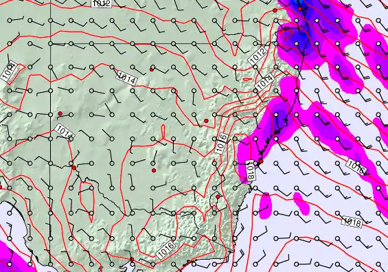 New South Wales forecast chart for Wednesday, April 8th, 2026 at 6:00 AM