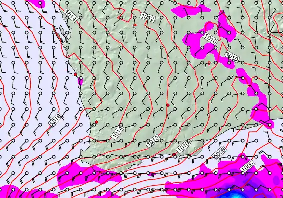 Perth forecast chart for Monday, March 30th, 2026 at 6:00 PM