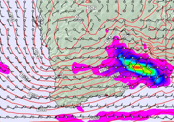 Perth forecast chart for Thursday, April 2nd, 2026 at 6:00 PM