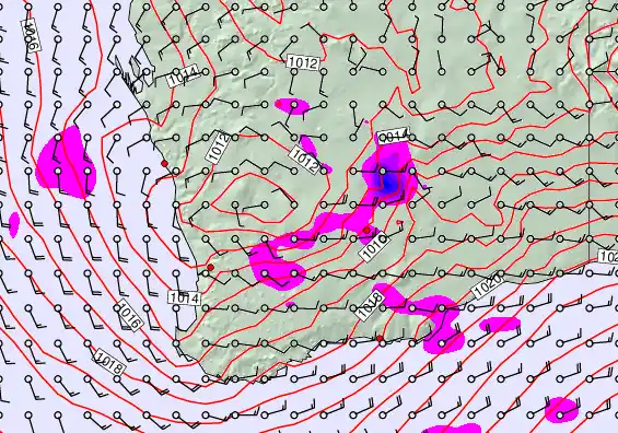 Perth forecast chart for Friday, April 3rd, 2026 at 12:00 PM