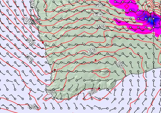 Perth forecast chart for Monday, April 6th, 2026 at 6:00 PM