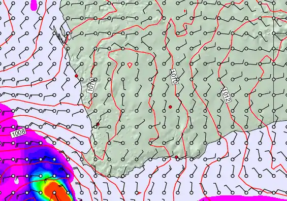 Perth forecast chart for Wednesday, April 8th, 2026 at 6:00 PM