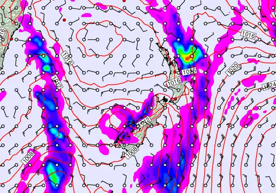 New Zealand forecast chart for Tuesday, April 7th, 2026 at 12:00 PM