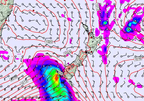 New Zealand forecast chart for Friday, April 10th, 2026 at 12:00 AM