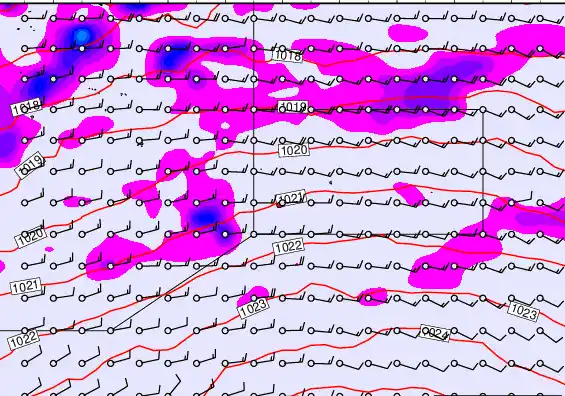 Pitcairn Island forecast chart for Wednesday, April 1st, 2026 at 6:00 AM