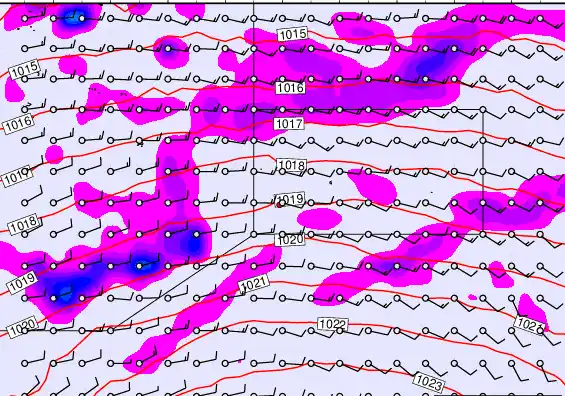Pitcairn Island forecast chart for Wednesday, April 1st, 2026 at 12:00 PM