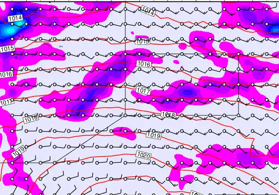 Pitcairn Island forecast chart for Friday, April 3rd, 2026 at 6:00 AM