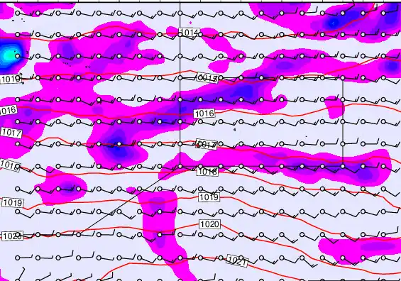 Pitcairn Island forecast chart for Saturday, April 4th, 2026 at 6:00 AM