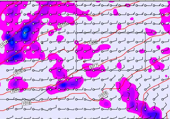 Pitcairn Island forecast chart for Tuesday, April 7th, 2026 at 6:00 AM
