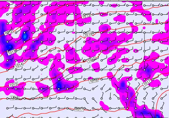Pitcairn Island forecast chart for Tuesday, April 7th, 2026 at 12:00 PM
