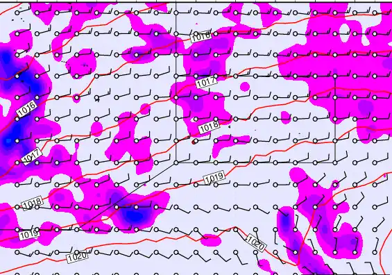 Pitcairn Island forecast chart for Wednesday, April 8th, 2026 at 6:00 AM