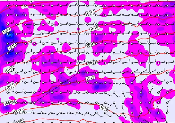 Pitcairn Island forecast chart for Wednesday, April 8th, 2026 at 12:00 PM