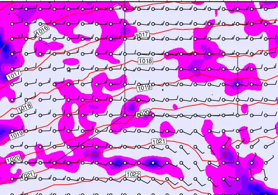 Pitcairn Island forecast chart for Wednesday, April 8th, 2026 at 6:00 PM