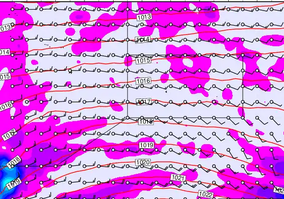 Pitcairn Island forecast chart for Friday, April 10th, 2026 at 12:00 AM