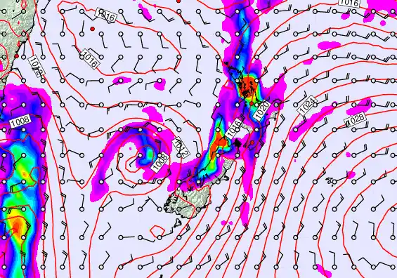 New Zealand forecast chart for Tuesday, April 7th, 2026 at 6:00 AM