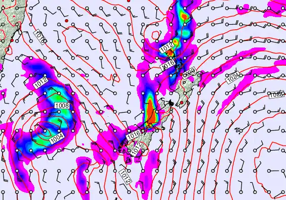 New Zealand forecast chart for Tuesday, April 7th, 2026 at 6:00 AM