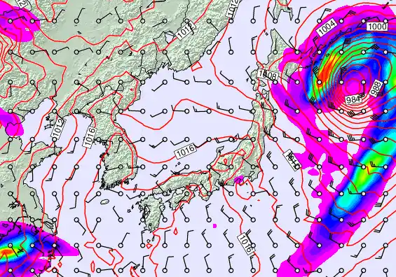Japan forecast chart for Thursday, April 2nd, 2026 at 6:00 PM
